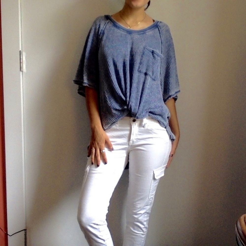 Free People Fairmont Tee Laguna Blue (S)